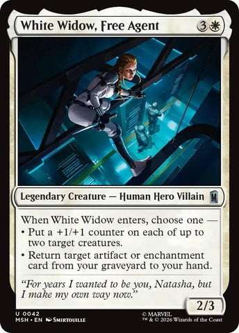 Image for White Widow, Free Agent (42) [Marvel Super Heroes] (MSH) - Magic: The Gathering