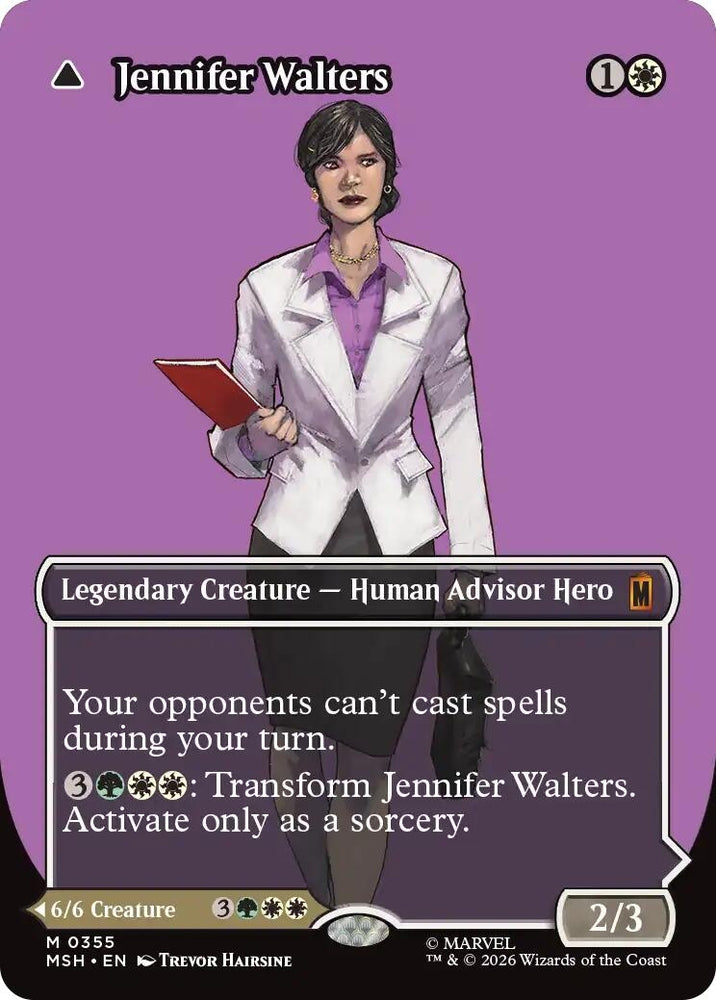 Image for Jennifer Walters (Borderless) (0355) (355) [Marvel Super Heroes] (MSH) - Magic: The Gathering