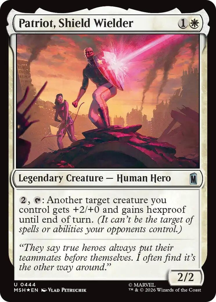 Image for Patriot, Shield Wielder (Surge Foil) (444) [Marvel Super Heroes] (MSH) - Magic: The Gathering