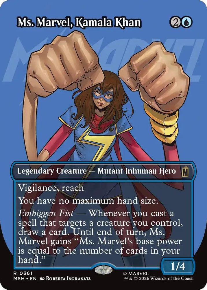 Image for Ms. Marvel, Kamala Khan (Borderless) (361) [Marvel Super Heroes] (MSH) - Magic: The Gathering