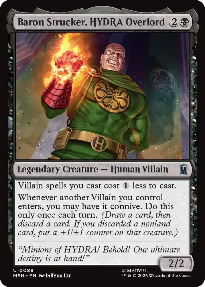 Image for Baron Strucker, HYDRA Overlord (88) [Marvel Super Heroes] (MSH) - Magic: The Gathering