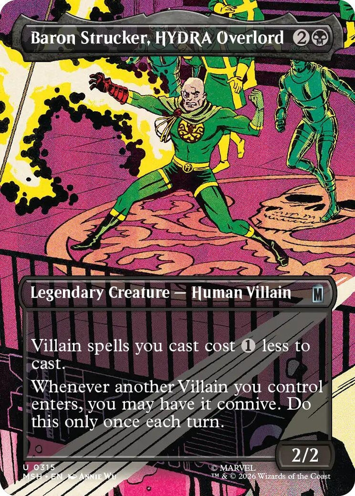 Image for Baron Strucker, HYDRA Overlord (Borderless) (315) [Marvel Super Heroes] (MSH) - Magic: The Gathering