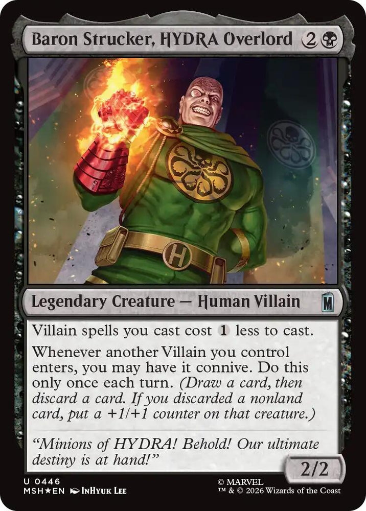 Image for Baron Strucker, HYDRA Overlord (Surge Foil) (446) [Marvel Super Heroes] (MSH) - Magic: The Gathering