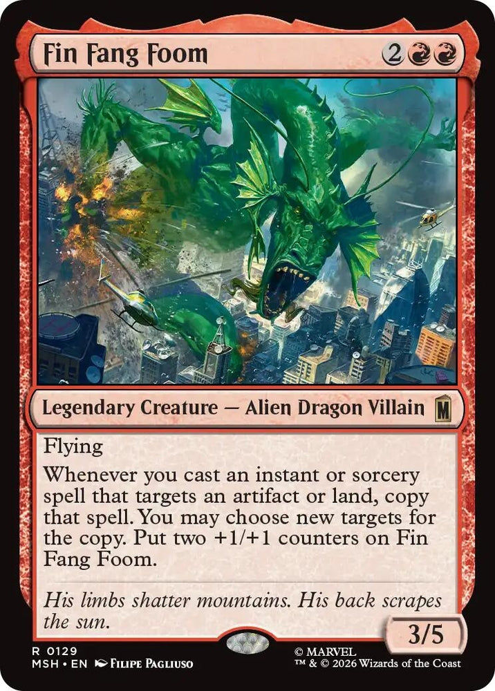 Image for Fin Fang Foom (129) [Marvel Super Heroes] (MSH) - Magic: The Gathering