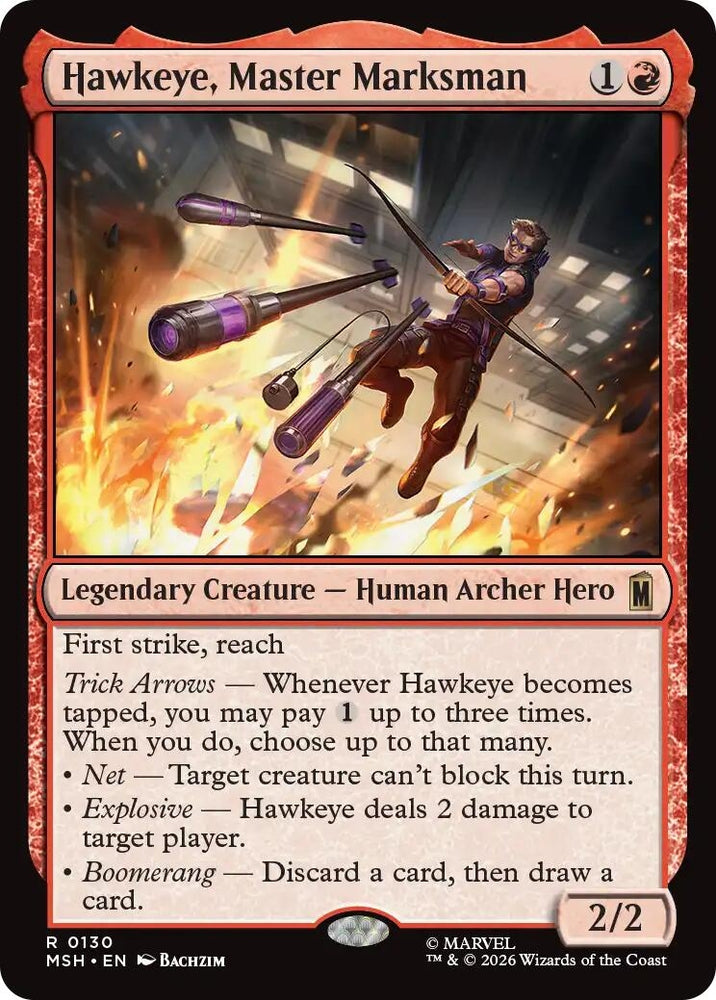 Image for Hawkeye, Master Marksman (130) [Marvel Super Heroes] (MSH) - Magic: The Gathering