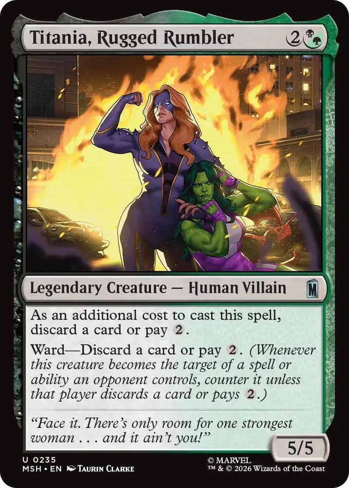 Image for Titania, Rugged Rumbler (235) [Marvel Super Heroes] (MSH) - Magic: The Gathering