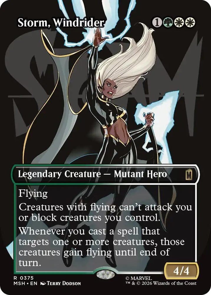 Image for Storm, Windrider (Borderless) (375) [Marvel Super Heroes] (MSH) - Magic: The Gathering