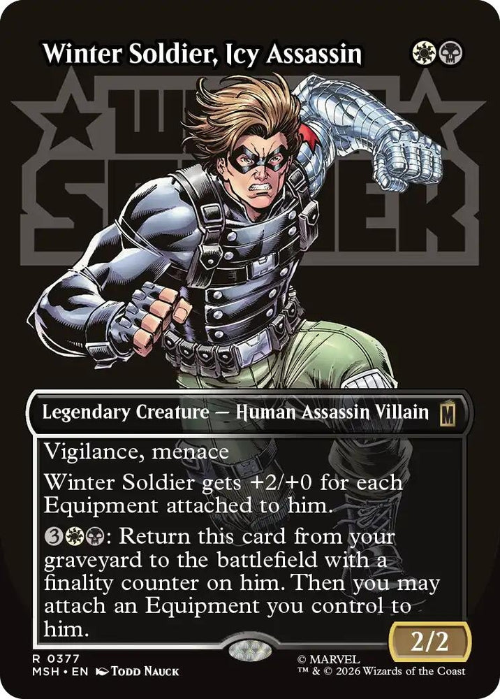 Image for Winter Soldier, Icy Assassin (Borderless) (377) [Marvel Super Heroes] (MSH) - Magic: The Gathering