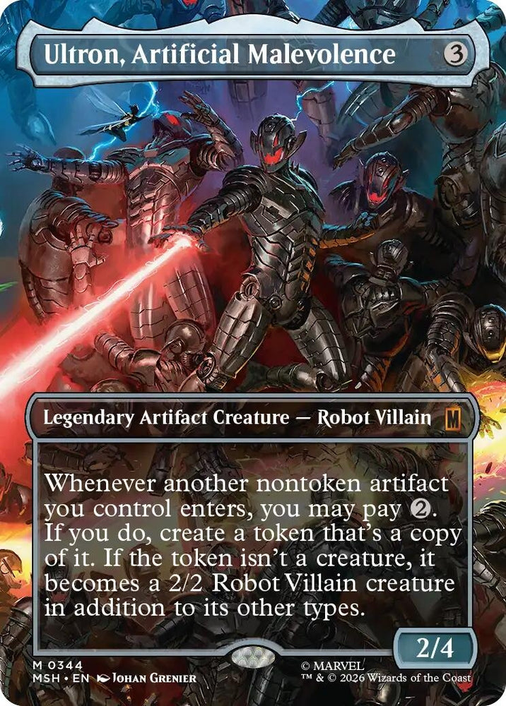 Image for Ultron, Artificial Malevolence (Borderless) (0344) (344) [Marvel Super Heroes] (MSH) - Magic: The Gathering