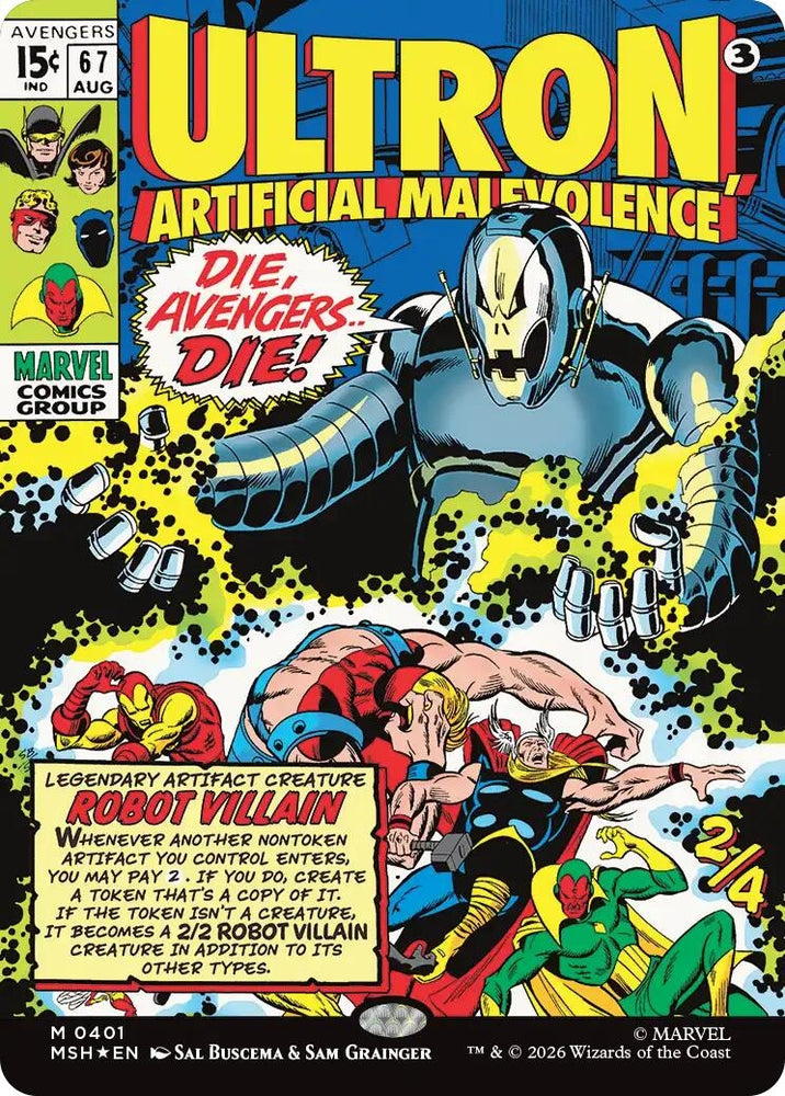 Image for Ultron, Artificial Malevolence (Borderless) (0401) (401) [Marvel Super Heroes] (MSH) - Magic: The Gathering