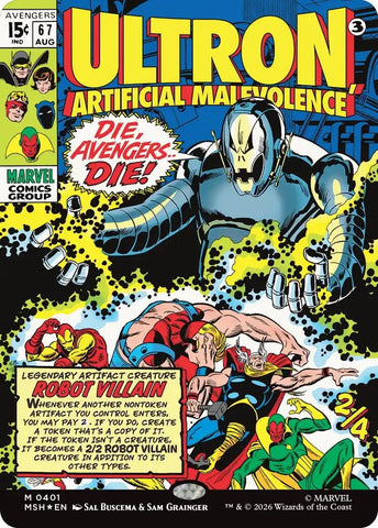 Image for Ultron, Artificial Malevolence (Borderless) (0401) (401) [Marvel Super Heroes] (MSH) - Magic: The Gathering