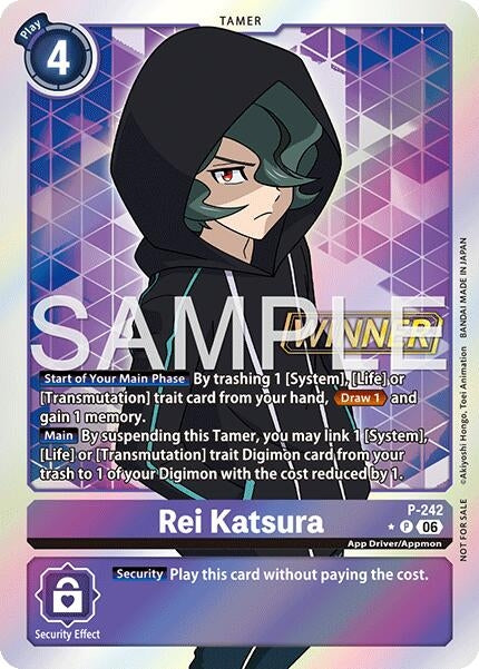 Image for Rei Katsura (Official Store Tournament 2026 Vol. 3 Winner) (P-242 P) [Digimon Promotion Cards] (D-PR) - Digimon Card Game