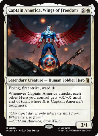 Image for Captain America, Wings of Freedom (10) [Marvel Super Heroes] (MSH) - Magic: The Gathering