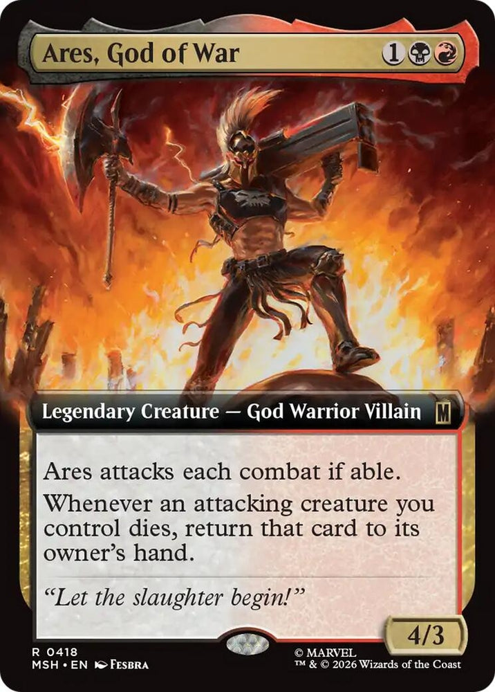 Image for Ares, God of War (Extended Art) (418) [Marvel Super Heroes] (MSH) - Magic: The Gathering