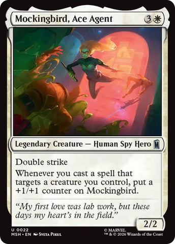 Image for Mockingbird, Ace Agent (22) [Marvel Super Heroes] (MSH) - Magic: The Gathering