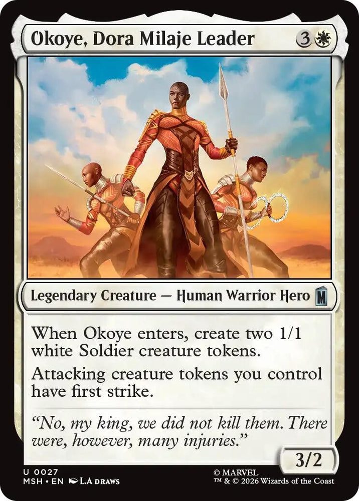 Image for Okoye, Dora Milaje Leader (27) [Marvel Super Heroes] (MSH) - Magic: The Gathering