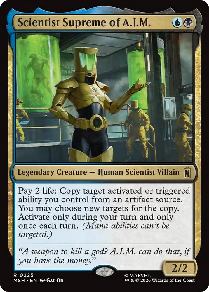Image for Scientist Supreme of A.I.M. (225) [Marvel Super Heroes] (MSH) - Magic: The Gathering