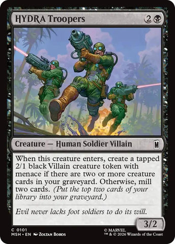 Image for HYDRA Troopers (101) [Marvel Super Heroes] (MSH) - Magic: The Gathering