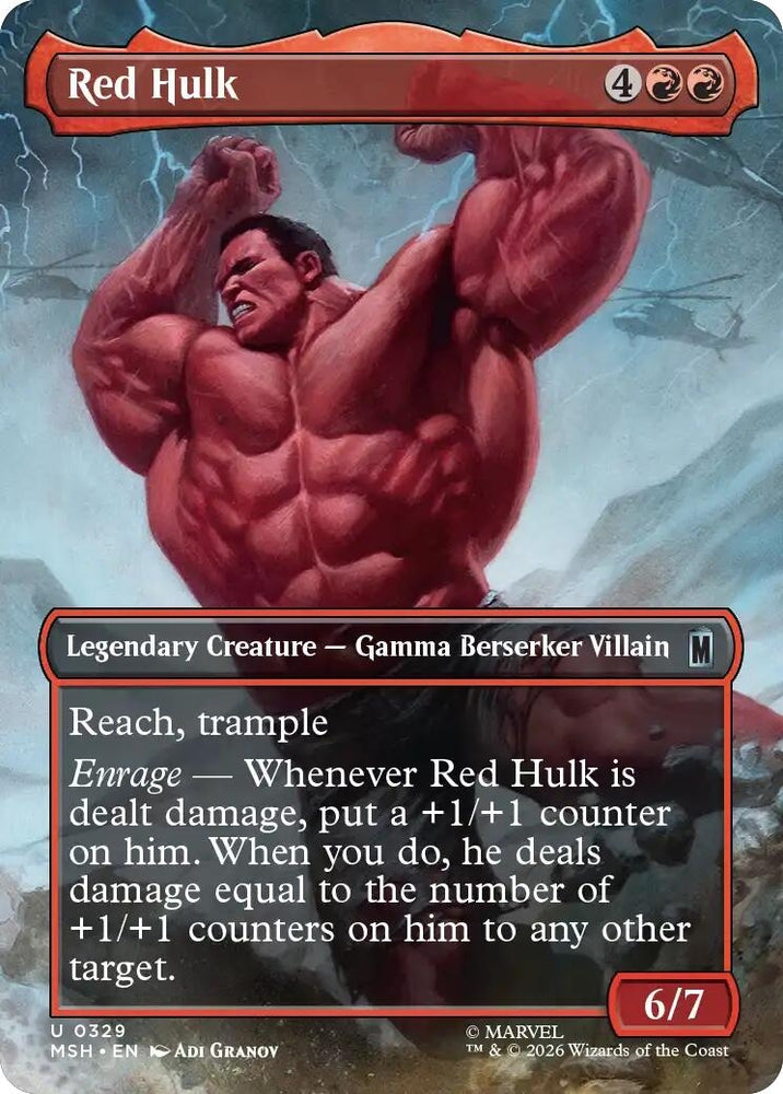 Image for Red Hulk (Borderless) (329) [Marvel Super Heroes] (MSH) - Magic: The Gathering