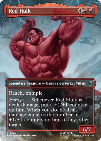 Image for Red Hulk (Borderless) (329) [Marvel Super Heroes] (MSH) - Magic: The Gathering