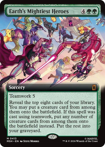 Image for Earth's Mightiest Heroes (Extended Art) (413) [Marvel Super Heroes] (MSH) - Magic: The Gathering