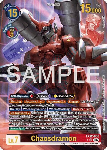 Image for Chaosdramon (Alternate Art) (EX12-060 UR) [Digital World Shambala] (EX-12) - Digimon Card Game