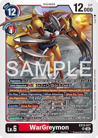 Image for WarGreymon (EX12-017 SR) [Digital World Shambala] (EX-12) - Digimon Card Game