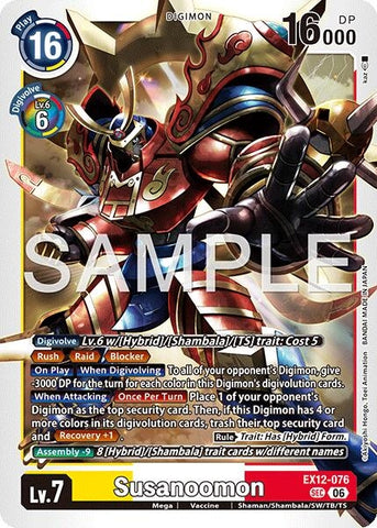Image for Susanoomon (EX12-076 SEC) [Digital World Shambala] (EX-12) - Digimon Card Game
