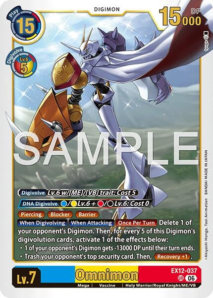 Image for Omnimon (EX12-037 UR) [Digital World Shambala] (EX-12) - Digimon Card Game