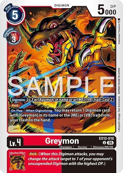 Image for Greymon (EX12-010 U) [Digital World Shambala] (EX-12) - Digimon Card Game