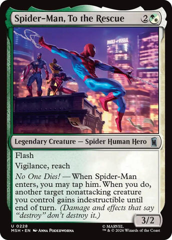 Image for Spider-Man, To the Rescue (228) [Marvel Super Heroes] (MSH) - Magic: The Gathering