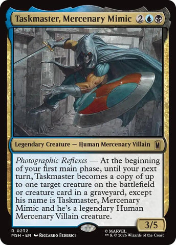 Image for Taskmaster, Mercenary Mimic (232) [Marvel Super Heroes] (MSH) - Magic: The Gathering