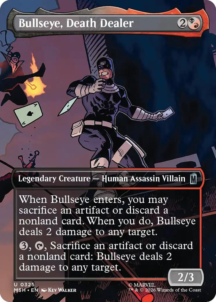 Image for Bullseye, Death Dealer (Borderless) (325) [Marvel Super Heroes] (MSH) - Magic: The Gathering