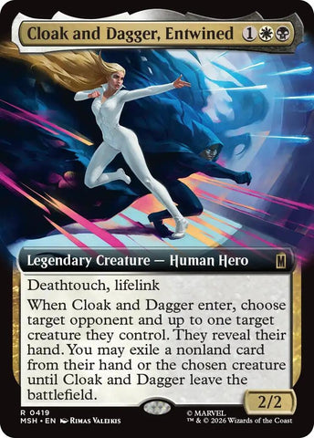 Image for Cloak and Dagger, Entwined (Extended Art) (419) [Marvel Super Heroes] (MSH) - Magic: The Gathering