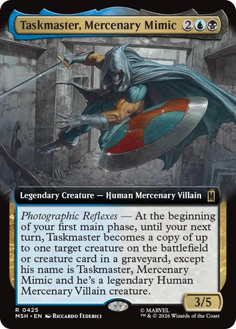Image for Taskmaster, Mercenary Mimic (Extended Art) (425) [Marvel Super Heroes] (MSH) - Magic: The Gathering