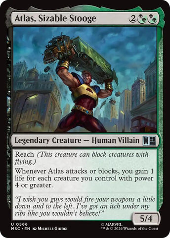 Image for Atlas, Sizable Stooge (566) [Commander: Marvel Super Heroes] (MSC) - Magic: The Gathering