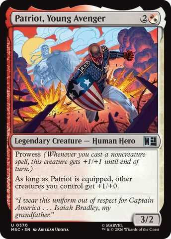 Image for Patriot, Young Avenger (570) [Commander: Marvel Super Heroes] (MSC) - Magic: The Gathering