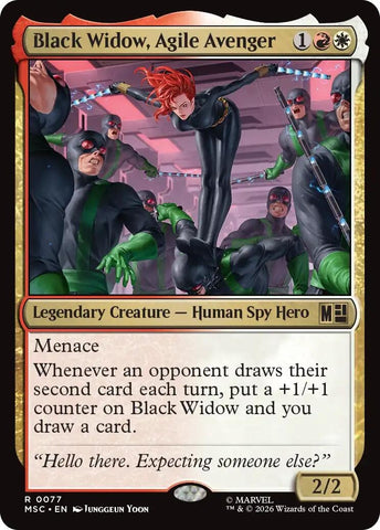 Image for Black Widow, Agile Avenger (77) [Commander: Marvel Super Heroes] (MSC) - Magic: The Gathering
