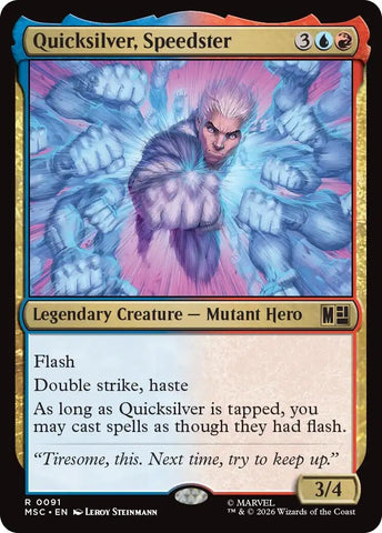 Image for Quicksilver, Speedster (91) [Commander: Marvel Super Heroes] (MSC) - Magic: The Gathering