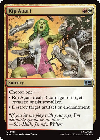 Image for Rip Apart (187) [Commander: Marvel Super Heroes] (MSC) - Magic: The Gathering