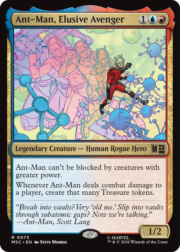 Image for Ant-Man, Elusive Avenger (Surge Foil) (73) [Commander: Marvel Super Heroes] (MSC) - Magic: The Gathering