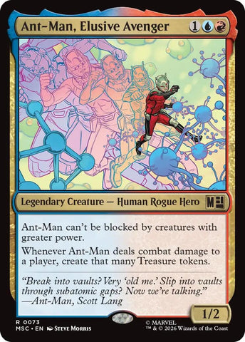 Image for Ant-Man, Elusive Avenger (Surge Foil) (73) [Commander: Marvel Super Heroes] (MSC) - Magic: The Gathering