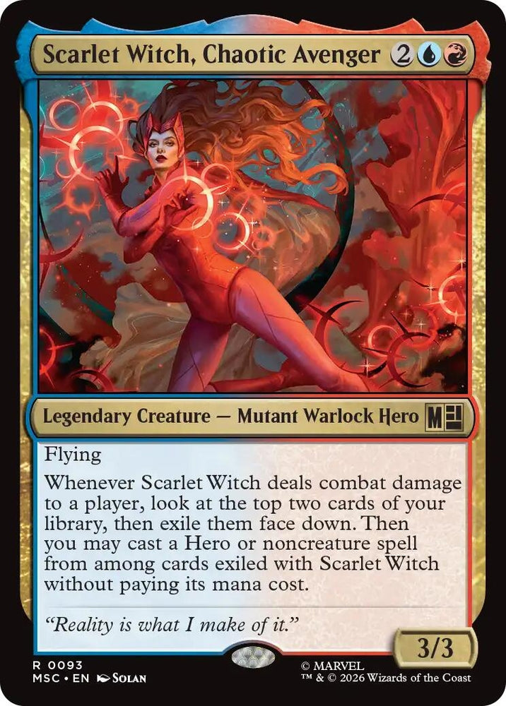 Image for Scarlet Witch, Chaotic Avenger (Surge Foil) (93) [Commander: Marvel Super Heroes] (MSC) - Magic: The Gathering