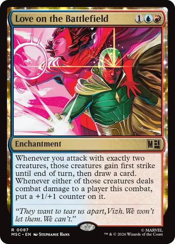 Image for Love on the Battlefield (Surge Foil) (87) [Commander: Marvel Super Heroes] (MSC) - Magic: The Gathering