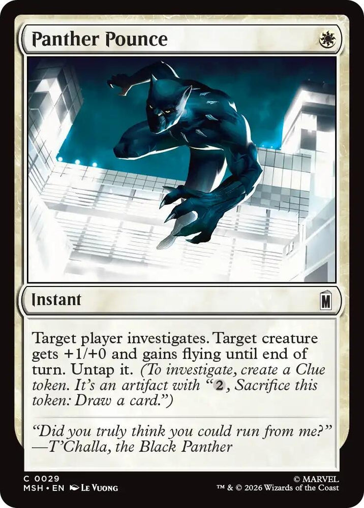 Image for Panther Pounce (29) [Marvel Super Heroes] (MSH) - Magic: The Gathering