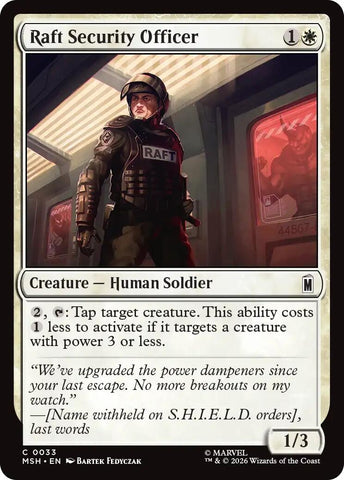Image for Raft Security Officer (33) [Marvel Super Heroes] (MSH) - Magic: The Gathering