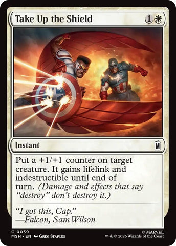 Image for Take Up the Shield (39) [Marvel Super Heroes] (MSH) - Magic: The Gathering