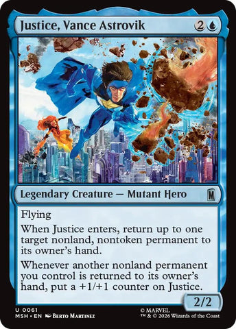 Image for Justice, Vance Astrovik (61) [Marvel Super Heroes] (MSH) - Magic: The Gathering
