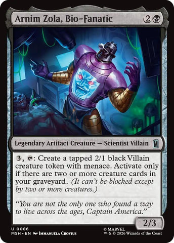 Image for Arnim Zola, Bio-Fanatic (86) [Marvel Super Heroes] (MSH) - Magic: The Gathering