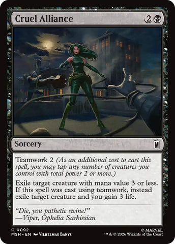Image for Cruel Alliance (92) [Marvel Super Heroes] (MSH) - Magic: The Gathering